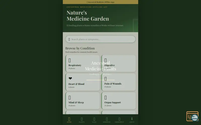 Screenshot of Ancestral Medicine Offline App