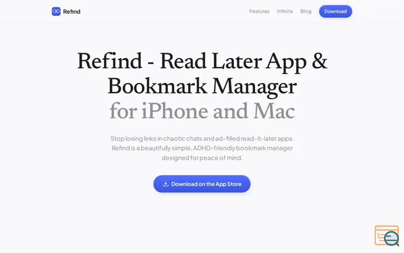 Screenshot of Refind : Best Link Saving & Bookmark App