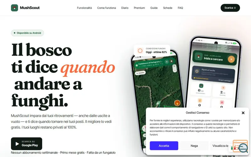 Screenshot of MushScout 