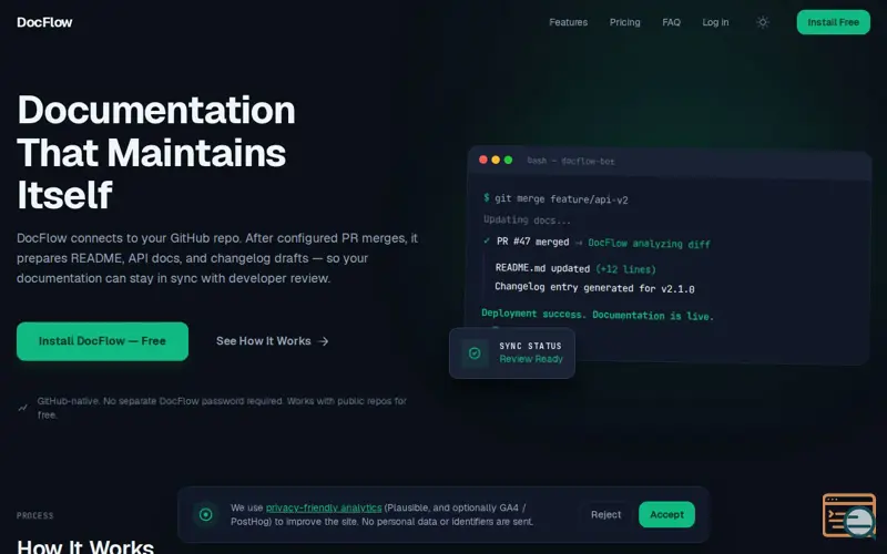 Screenshot of DocFlow