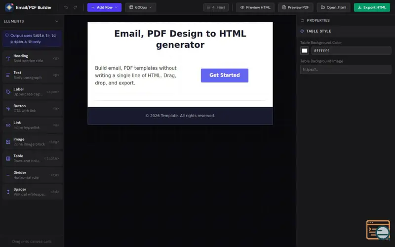 Screenshot of Template Forge