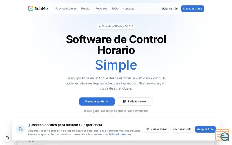Screenshot of fichMe