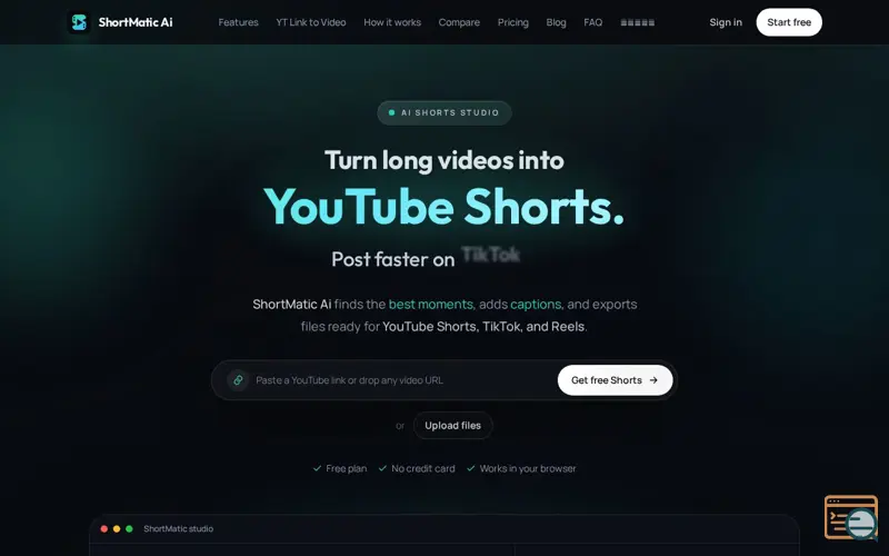 Screenshot of ShortMatic