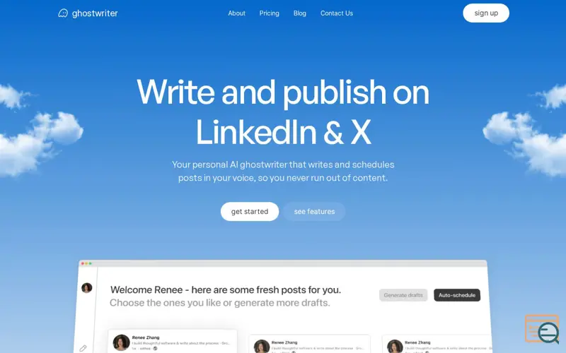 Screenshot of Ghostwriter, a launch using Mistral AI