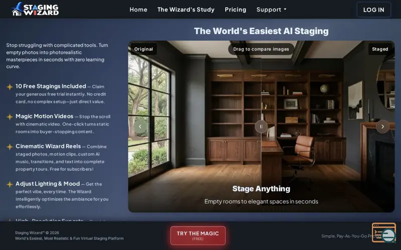 Screenshot of Staging Wizard