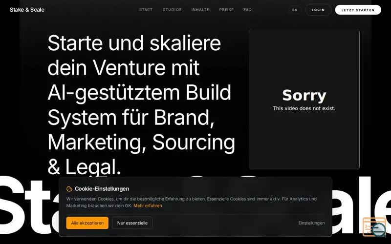 Screenshot of STAKE & SCALE