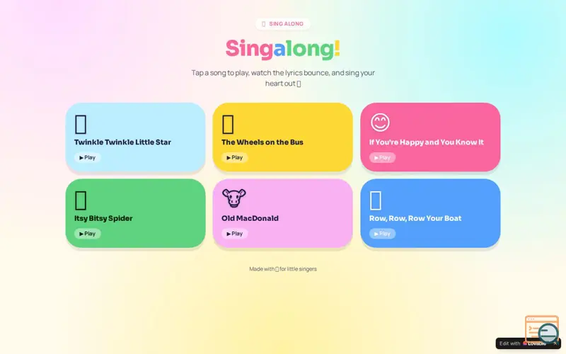 Screenshot of Singalong! — Music & Songs for Kids