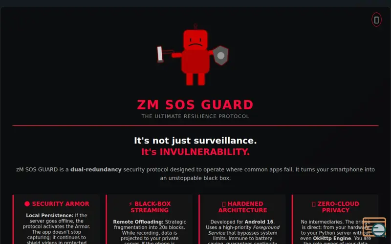 Screenshot of zMkPanicSoS