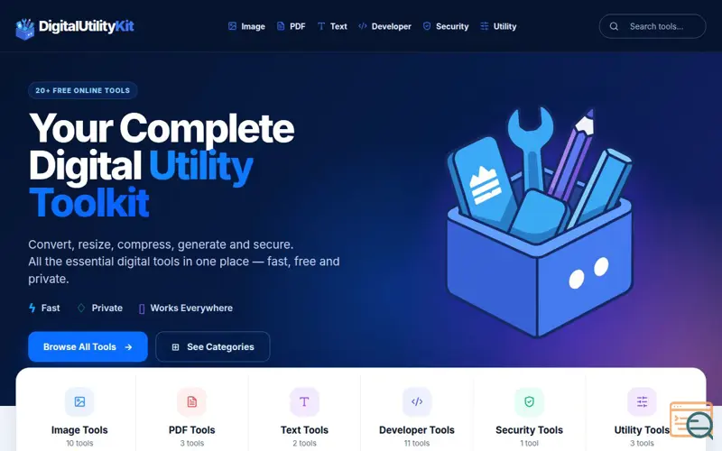 Screenshot of Digital Utility Kit