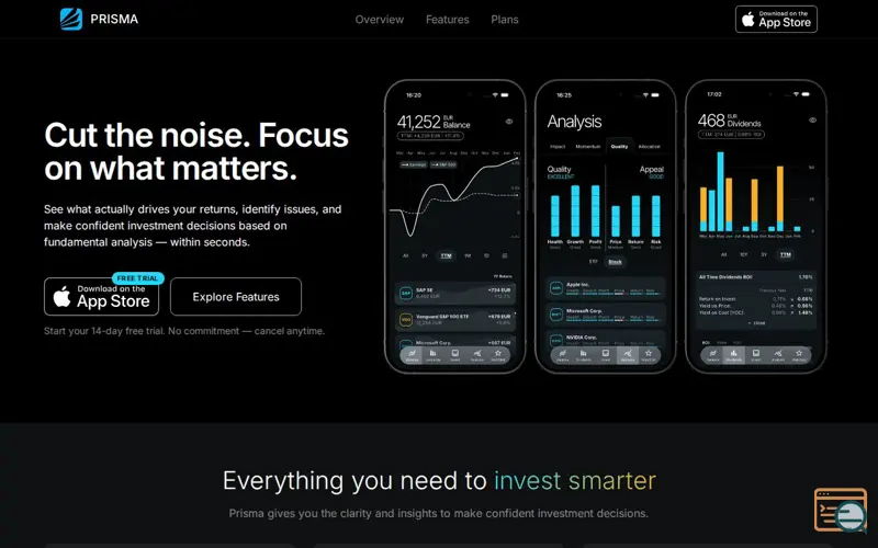 Screenshot of Prisma - Portfolio Tracker