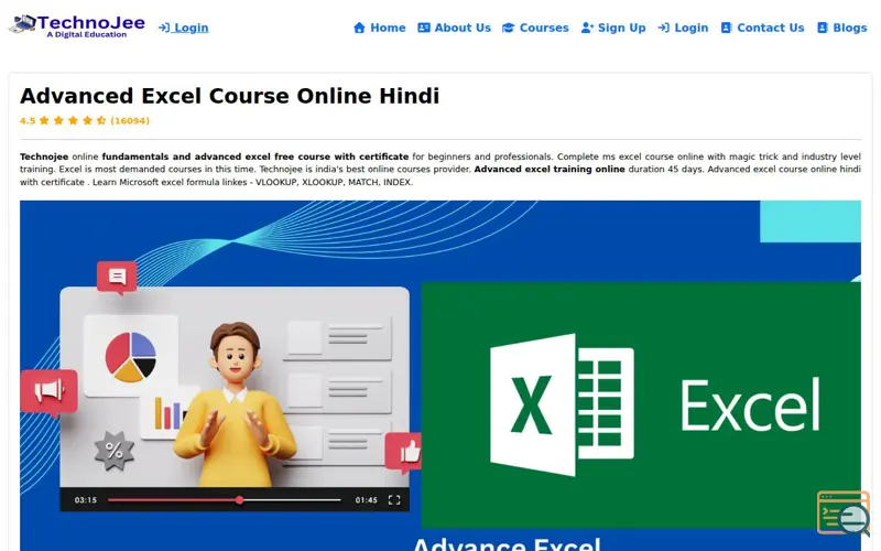 Screenshot of technojee