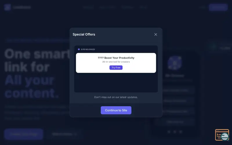 Screenshot of LinkDutch, a launch using MyDNSVault