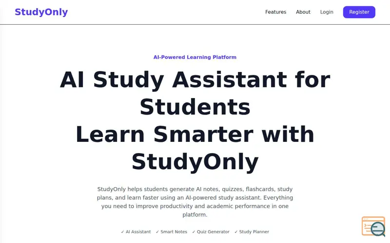 Screenshot of StudyOnly