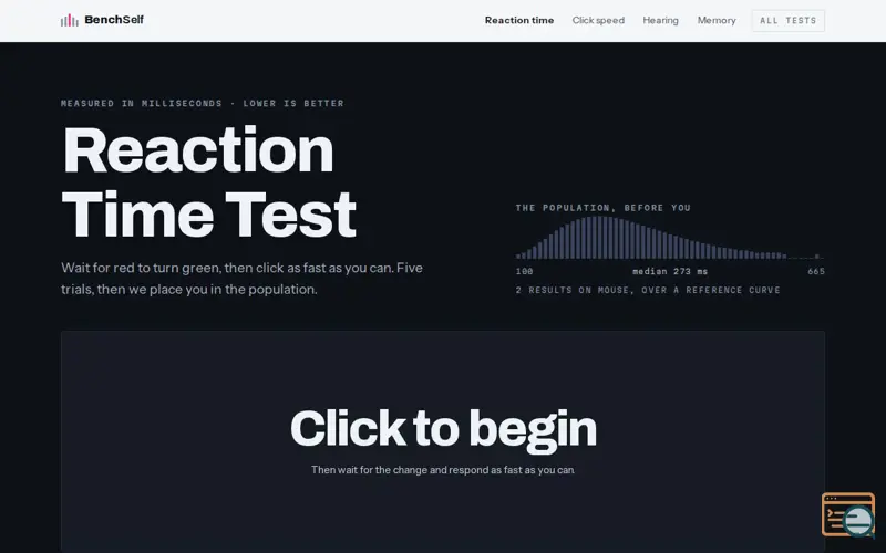 Screenshot of BenchSelf
