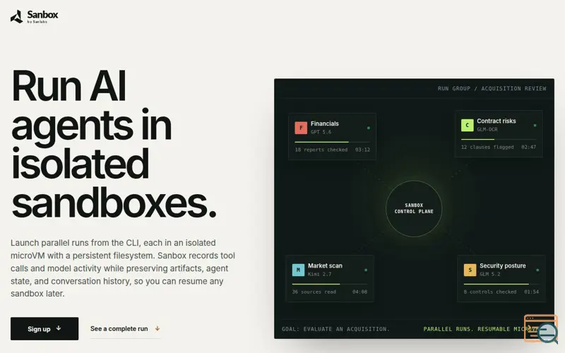Screenshot of Sanbox