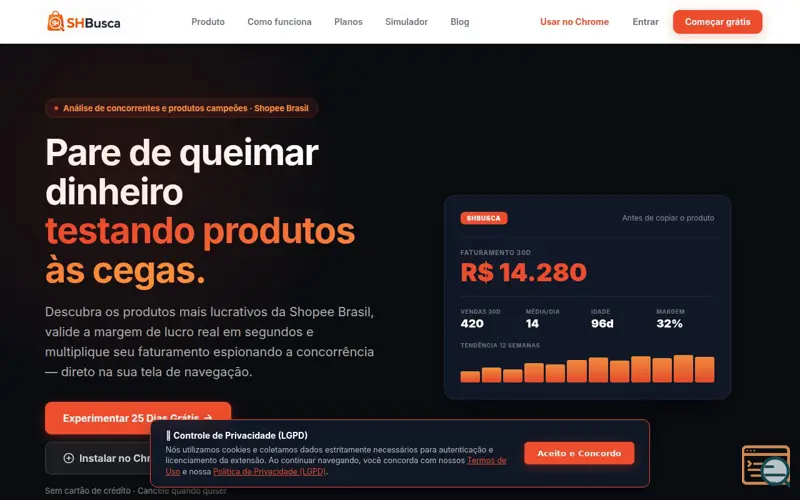 Screenshot of ShBusca 