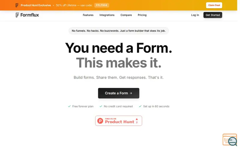 Screenshot of FormFlux
