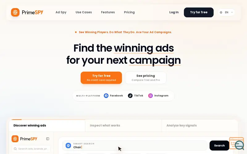 Screenshot of PrimeSpy