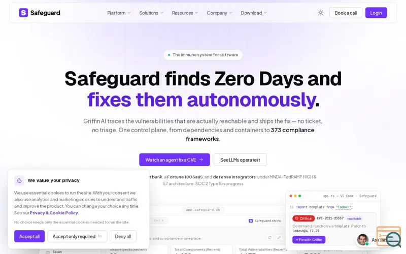 Screenshot of Safeguard