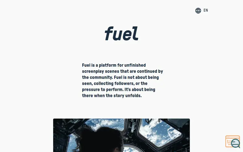 Screenshot of Fuel, a launch using Bubble.io