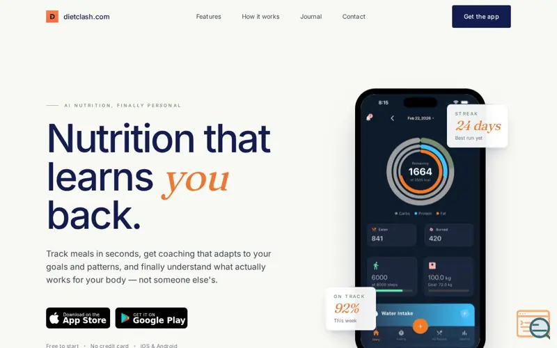 Screenshot of DietClash