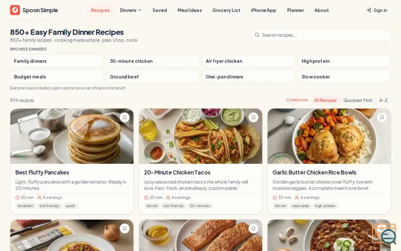 Screenshot of Spoon Simple