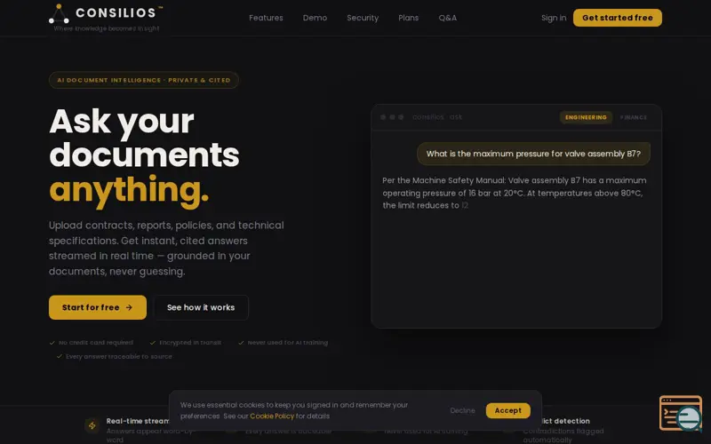 Screenshot of Consilios™ — Where knowledge becomes insight
