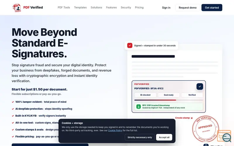 Screenshot of PDF Verified