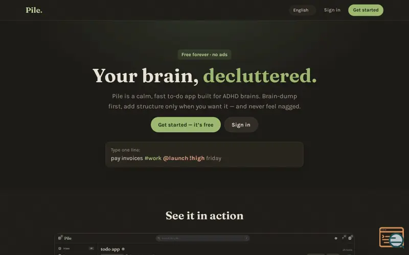 Screenshot of Pile