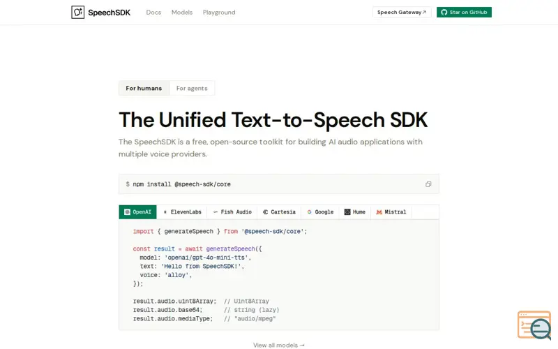 Screenshot of SpeechSDK