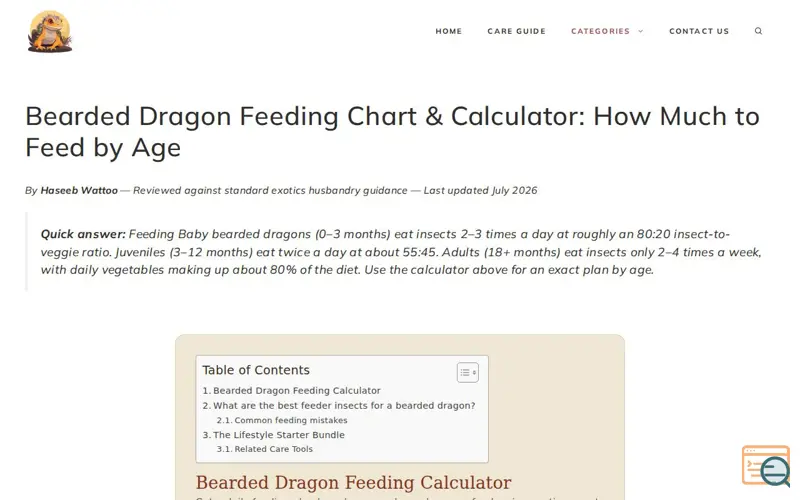 Screenshot of Bearded Dragon