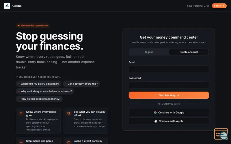 Screenshot of Axxline