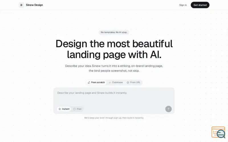 Screenshot of Sinew Design