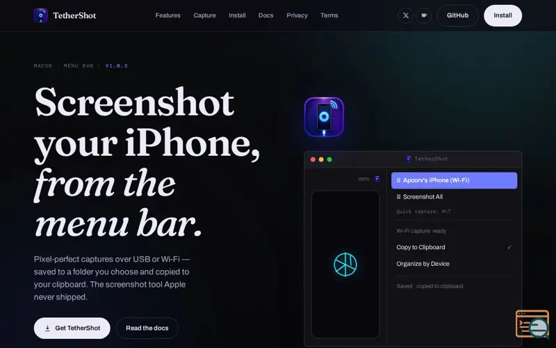 Screenshot of TetherShot