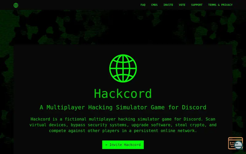 Screenshot of Hackcord
