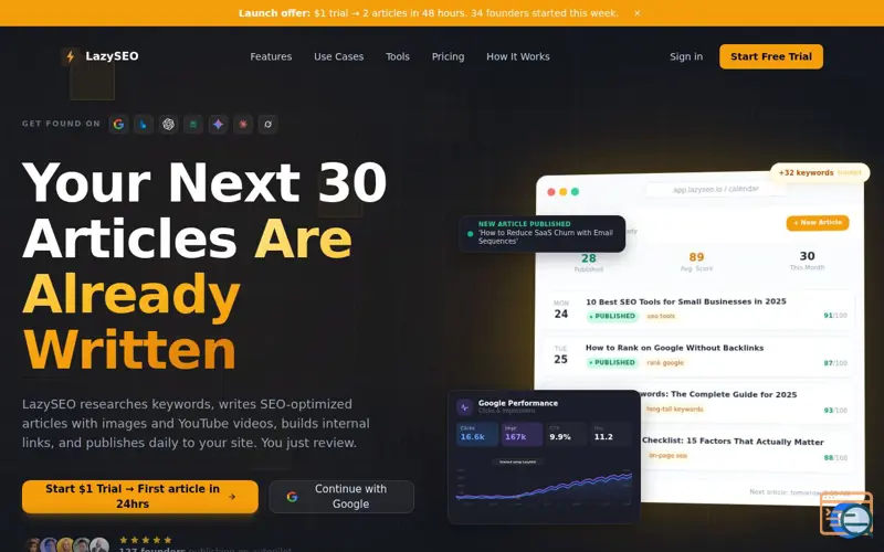 Screenshot of LazySEO