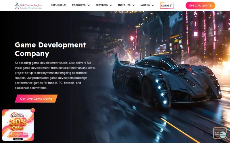 Screenshot of Game Development Company India