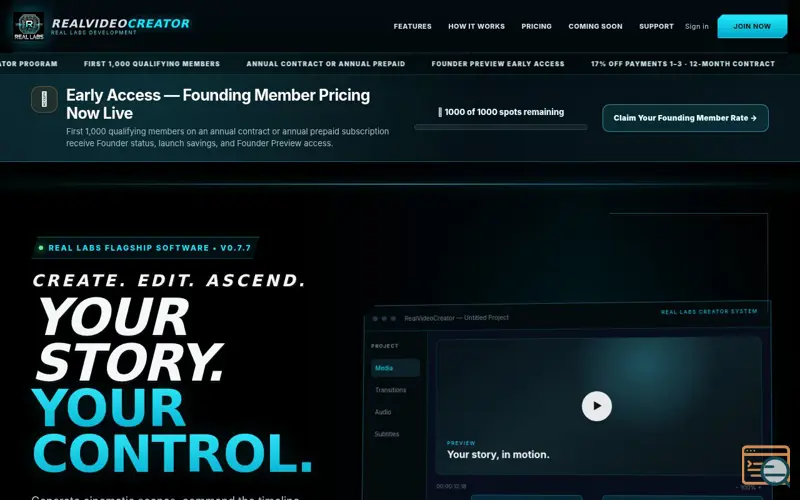 Screenshot of RealVideoCreator Studio