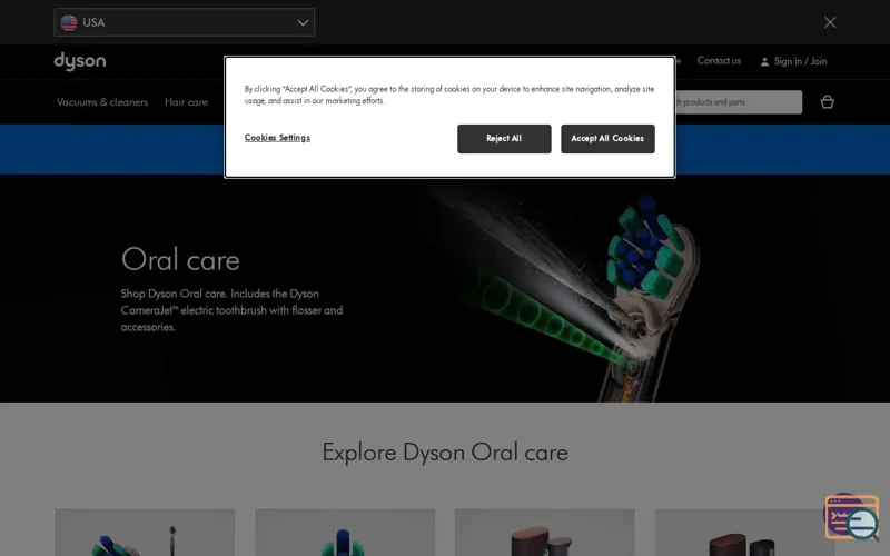 Screenshot of Dyson CameraJet™