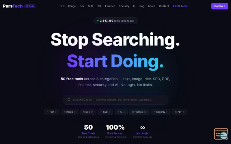 Screenshot of PursTech