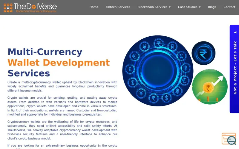 Screenshot of Multi-Currency Wallet Solutions