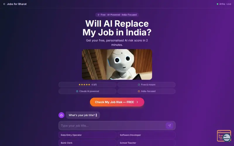 Screenshot of AI Job Risk Analyzer