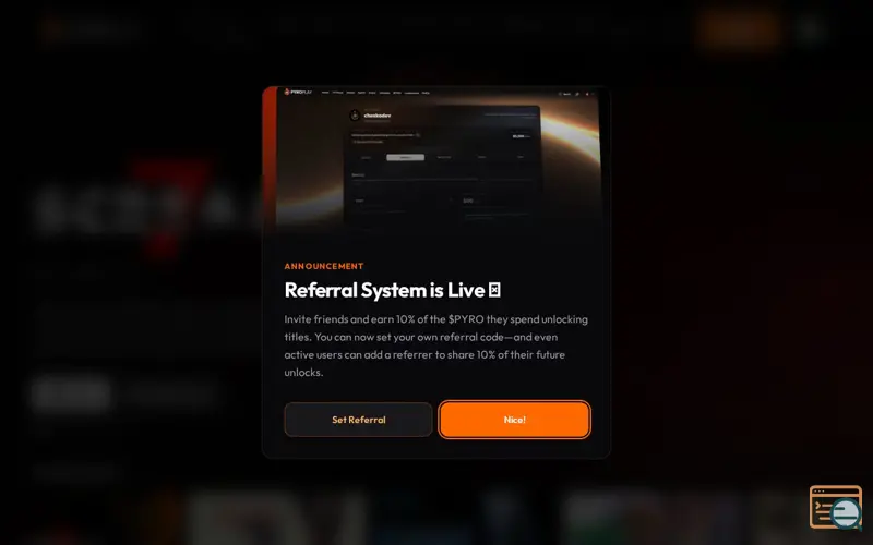 Screenshot of PyroPlay