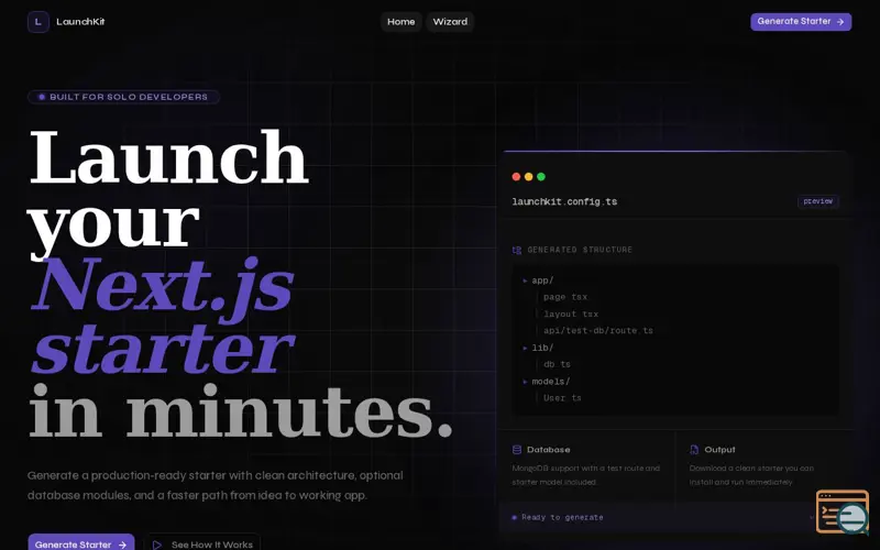 Screenshot of LaunchKit
