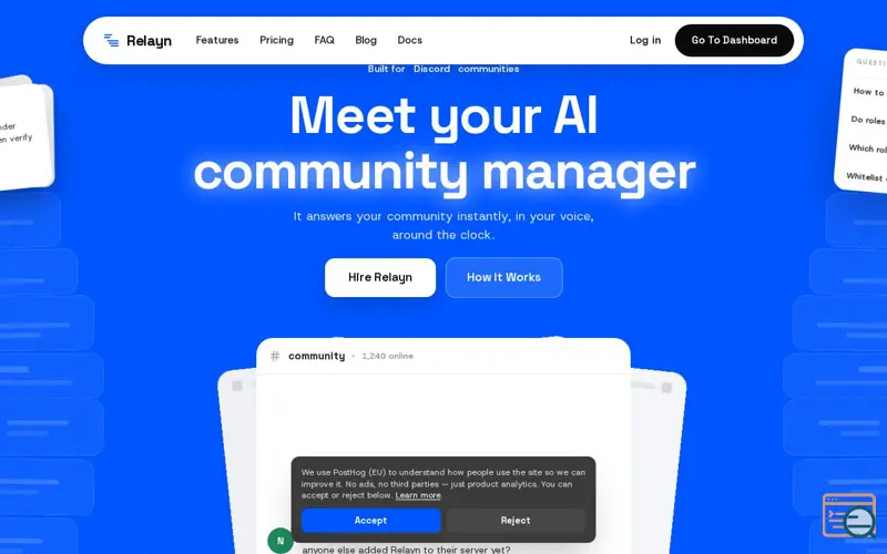Screenshot of Relayn