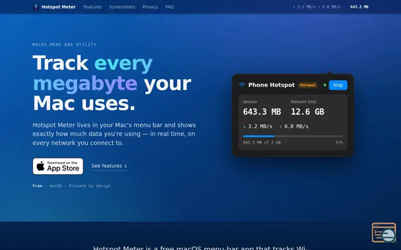 Screenshot of Hotspot Meter 