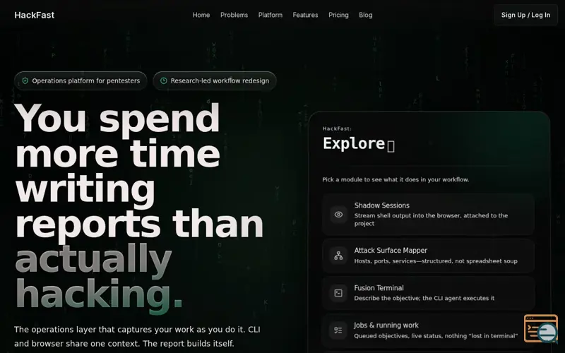 Screenshot of HackFast