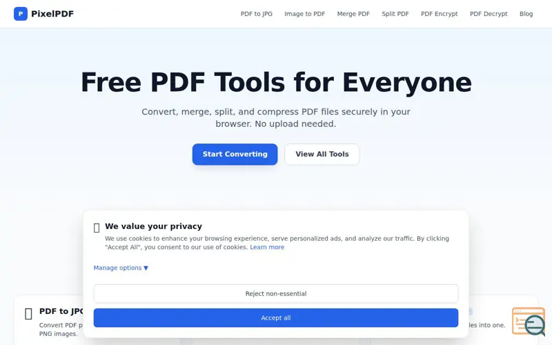 Screenshot of PixelPDF