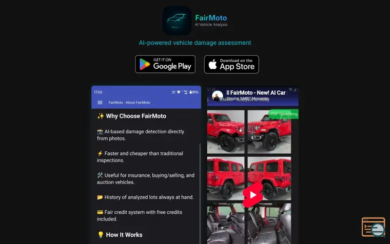 Screenshot of FairMoto