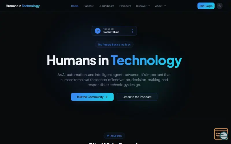 Screenshot of Humans in Technology